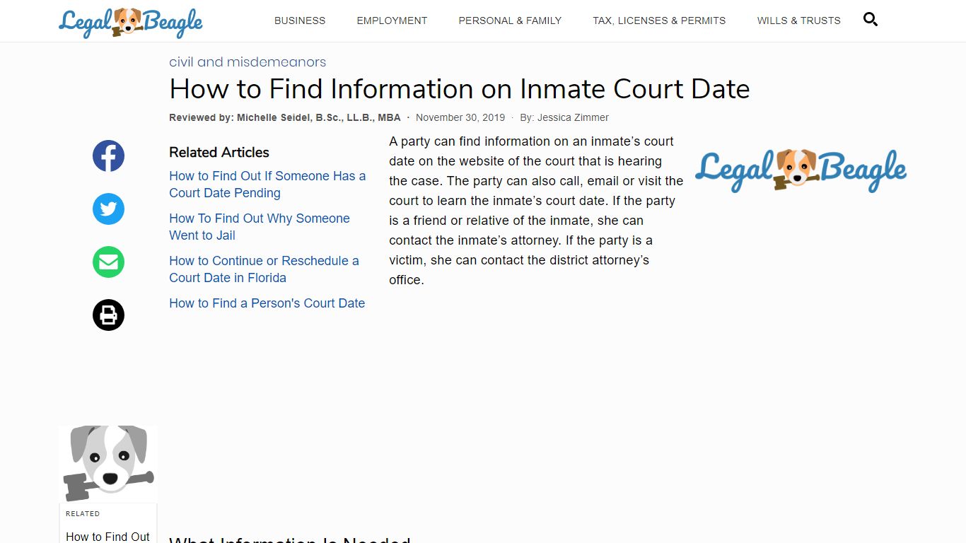 How to Find Information on Inmate Court Date | Legal Beagle